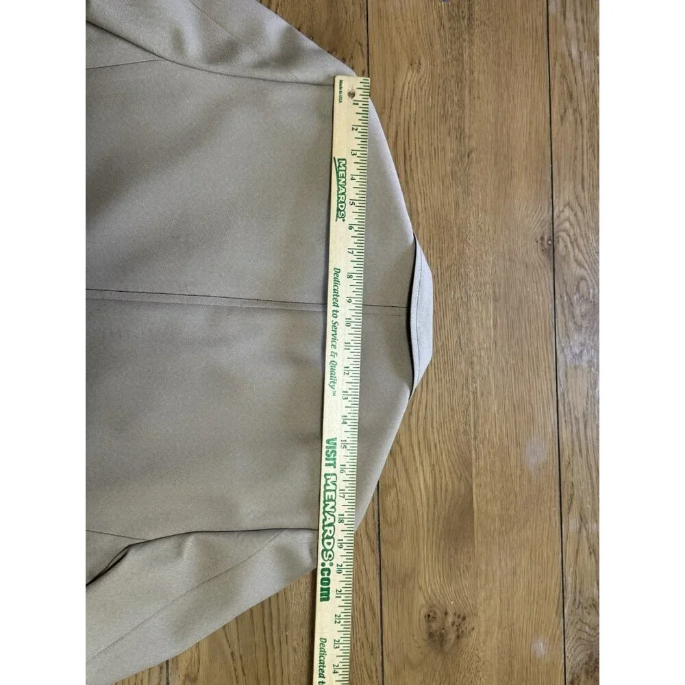 Johnny Carson Blazer Mens Measured Tan Sports Coat Jacket 2 Buttons Designer VTG